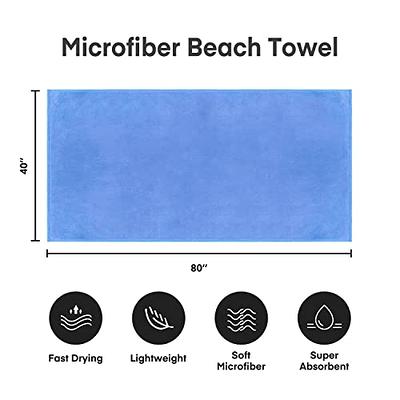Jml 40 in. x 80 in. Gray White Microfiber Bath Sheet (Set of 2)