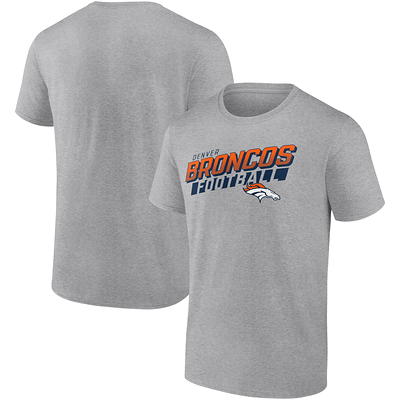 Men's Fanatics Branded Heathered Gray Denver Broncos Big & Tall Practice Long Sleeve T-Shirt