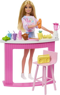 Barbie Fashion Doll & Smoothie Bar Playset with Fruit & Blender Accessories,  Blonde Hair - Yahoo Shopping