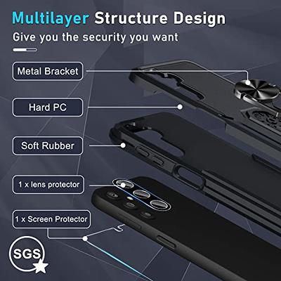 For Samsung Galaxy A14 5G Case with Screen Protector+Camera Lens  Protector,Heavy Duty Shockproof Full Body Protective Phone Cover,Built in  Rotatable