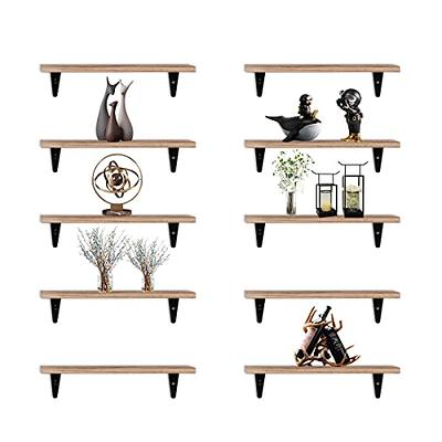 Floating Shelves Wall Mounted with Storage Basket and Protective Guards,Bathroom  Shelves Over Toilet,Rustic Wood Shelves for Bedroom,Living  Room,Kitchen,Wall Decor,Plants,Books-Black - Yahoo Shopping