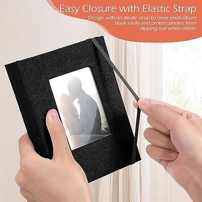  Small Photo Album 5x7 Hold 72 Horizontal Photos, 5x7 Photo  Album Linen Cover with Front Window, 5x7 Photo Album Book for Artwork  Postcard or Wedding Kids Family Baby Picture (2 PCS