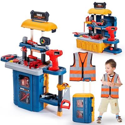  Kids Tool Bench-Zealous 79pcs Transformable Kids Tool Set, Toddler  Workbench Toy Tool with Electric Drill, Pretend Construction Toy Tool  Playset for Toddler Boys Girls Age 3+ : Toys & Games