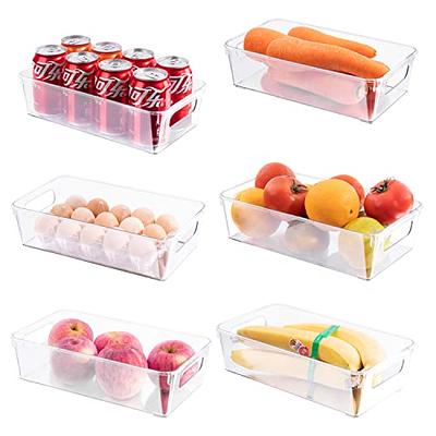 WAKISA Clear Bathroom Organizers & Refrigerator Organizer Bins