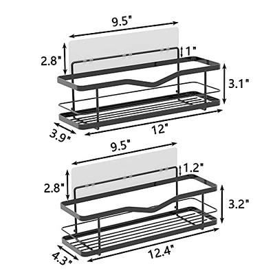 Xiarnotogi 2-Pack Corner Shower Shelf, SUS304 Stainless Steel Bathroom  Shelves For Tile Walls,No Drilling Shower Organizer Corner Shelf, 10 Inch