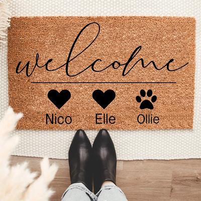 Shoes Paw Dog Print Doormat, Dog Paw Pet Doormat, Housewarming