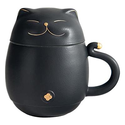 Funny Cat Travel Mug With a Handle and Lid Insulated Coffee 