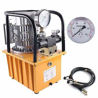 Hydraulic piston hand pump with changeover valve for double acting