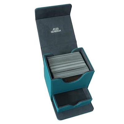 AEGIS GUARDIAN Card Deck Box with Dice Tray for MTG Cards, Commander Deck  Box fit 150+ Sleeved Cards, PU Leather Card Storage Box Strong Magnet Deck