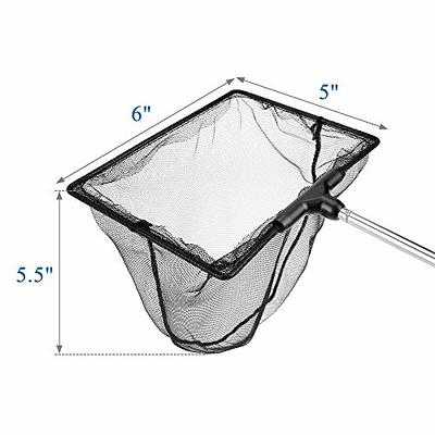 Aquarium Fishnet Portable Fish Net Long Handle Square Aquarium Accessories Fish  Tank Landing Net