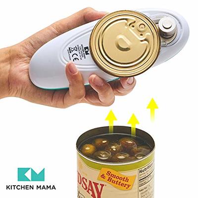 Kitchen Mama Auto Electric Can Opener Christmas Gift Ideas: Open Your Cans  with A Simple Press of Button - Automatic, Hands Free, Smooth Edge,  Food-Safe, Battery Operated, YES YOU CAN (Teal) 