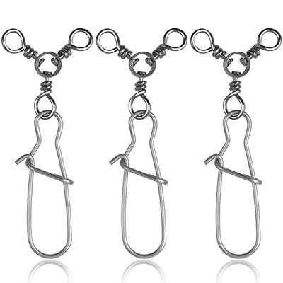 SILANON Fishing Barrel Snap Swivels,Rolling Barrel Swivels with