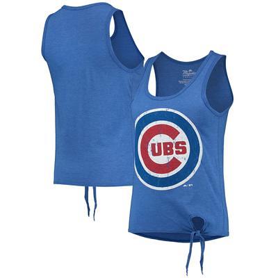 Chicago Cubs Cubs White Slub Long Sleeve Scoop Neck