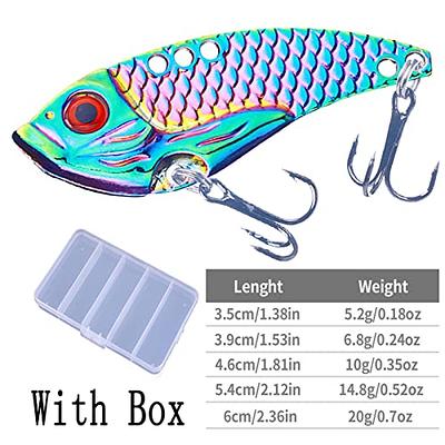 LURESMEOW Fishing Lures Blade Bait for Bass Walleye Trout for Freshwater  Saltwater Metal Hard Blade Baits Fishing Blade Lure Spoons 5PCS with Box  (A-Iridescent-5pcs/box,1.81in/0.35oz-5pcs) - Yahoo Shopping