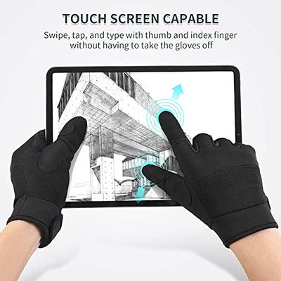OZERO Work Gloves for Men Women: Mechanic Glove Touchscreen Firm Grip  Dexterity Light Duty Gloves for Gardening Construction