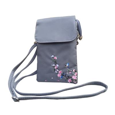 Yinzhenxiu-Women Cell Phone Crossbody Purse Vintage Embroidery