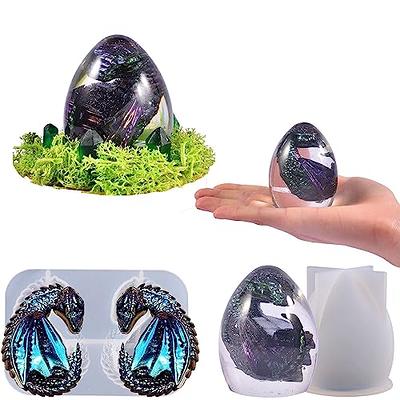 1 Set Dragon Egg Mold with Lamp Base Non-stick Silicone 3D Dragon Egg Resin  Mold Fondant Tool 