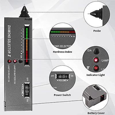 Portable Diamond Tester Pen with Case,Jewelry Gem Selector Tool for  Beginners and Expert,Professional Electronic Diamond Detector Tool for  Jewelry Gem Stone with Battery