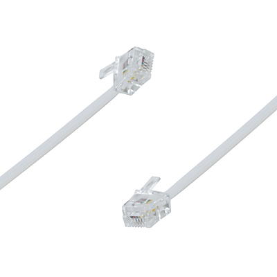 RCA 25ft White RJ14 Telephone Cable - Connects Phone or Modem to Phone  Outlet in the Phone Cable department at