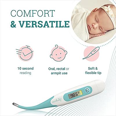 Occobaby Clinical Digital Baby Thermometer - Flexible Tip and 10 Second Fever Read