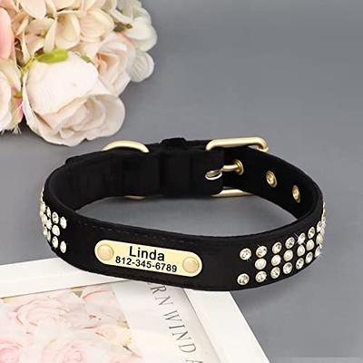  PET ARTIST Personalized Girl Dog Collars with Detachable  Bowtie - Soft & Comfy Cute Dog Collar and Leash Set with Rose Gold Buckle -  Adjustable Bowtie Collars for Small Medium