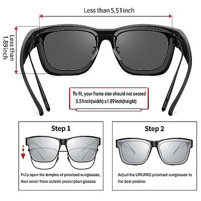 Joopin Polarized Sunglasses Fit Over Glasses for Men Women, Wrap Around  Sunglasses UV400 Protection for Driving