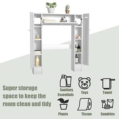 Lifewit 2 Tier Under Sink Organizer with 4 Hooks Space Saving Shelf Rack  White 