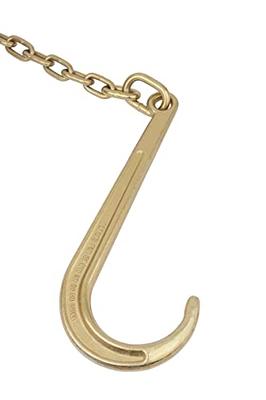 Mytee Products 5/16x6' Leg G70 15 Long Shank J Hook Tow Chain w/RTJ