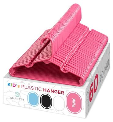 Sharpty Kids Plastic Hangers, Children's Hangers for Baby, Toddler, and  Child Clothes - Everyday Standard Use - Ideal for Boys and Girls Closet,  Clothing, Pants, Coats, and More - Pink, 60 Pack - Yahoo Shopping