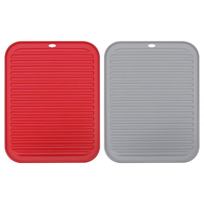 Unique Bargains Silicone Dish Drying Mat Under Sink Drain Pad Red - Yahoo  Shopping