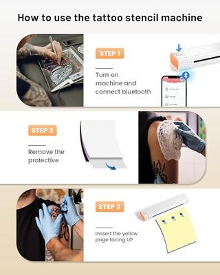 Itari M08F Wireless Tattoo Stencil-Printer - Tattoo Transfer Machine  Thermal Copier, Bluetooth Stencial Printer for Tattooing, Compatible with  Phone & Laptop, White - Yahoo Shopping