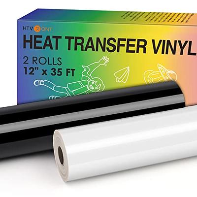 CAREGY Iron on Heat Transfer Vinyl Roll HTV (12''x5',Black) 5ft