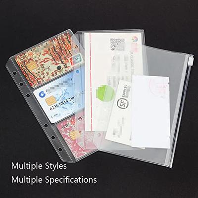 5pcs A5 A6 A7 Clear File Storage Pouches Envelopes Zip Lock Bags