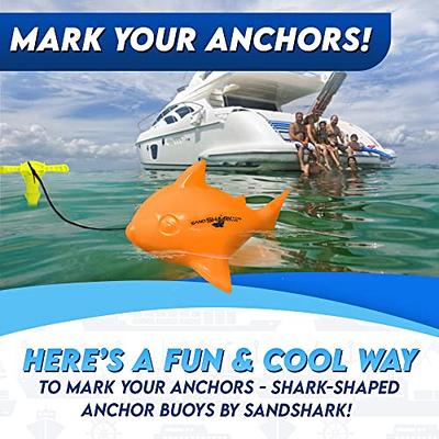 Floating Anchor Ball Marker Buoy by SandShark. Shark Shaped Pontoon Boat  Accessories for Beach Fun. Boat Anchor Accessories for Shallow Water. High  Visibility. 30 Bungee Cord (Orange). - Yahoo Shopping