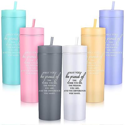Rtteri 6 Pcs 16oz Thank You Employee Appreciation Gift Skinny Tumblers with  Lids and Straws Inspirational Tumbler Plastic Tumblers Bulk Travel  Encouraging Gifts for Women Coworker (Multicolor,Proud) - Yahoo Shopping