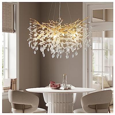 YUYI Modern Crystal Chandeliers for Dining Room,Gold Tree Branches