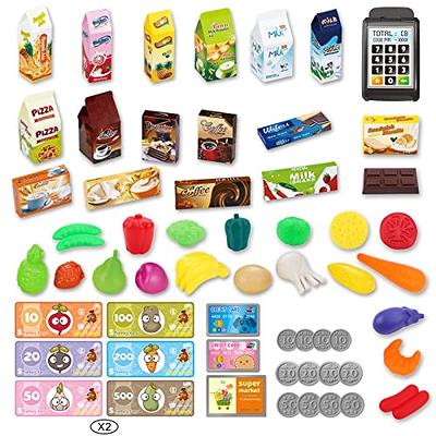 deAO Ice Cream Toy Play Store for Kids, Cash Register Toy Ice Cream Counter  Playset with