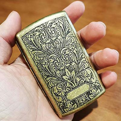 Cigarette Case Box Metal Retro 85mm King Size (18-20 Capacity) Sturdy  Double Sided Spring Clip Open Pocket Holder Vintage Golden 