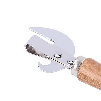 Wooden Handle Can Opener Stainless Steel Can Bottle Opener Practical Beer Can  Opener 