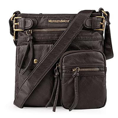 Leather Multi Pocket Cross Body Bag