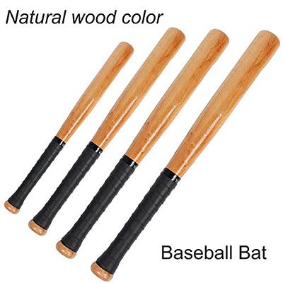  Joovon Wood Baseball Bat with Rubber Antiskid Sleeve,Wooden Baseball  Bat Adult,Wood Bat Youth,Perfect for Self Defense Bat & Training,Wood Baseball  Bats for Use with Practice & Softballs (25inch) : Sports