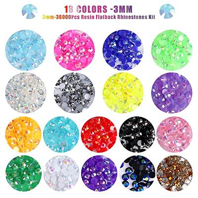 OPAQUE Jelly Flatback Resin Rhinestones NO AB Coating Choose Size and Color  2mm 3mm 4mm 5mm 6mm Faceted Bling Nonhotfix 