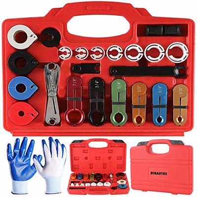 GFRGFH A/C Fuel Transmission Line Disconnect Tool Set,Master Quick Disconnect  Tool Kit for Fuel Line Automotive Air Conditioner and Transmission Oil  Cooler Line