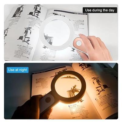 Source Large Magnifying Glass with Light, Handheld Illuminated Magnifier  for Macular Degeneration and Seniors Reading on m.