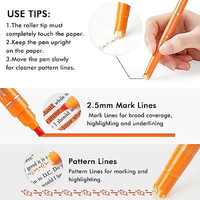 AOROKI 12 Colored Curve Highlighter Pen Set, 10 Different Shapes