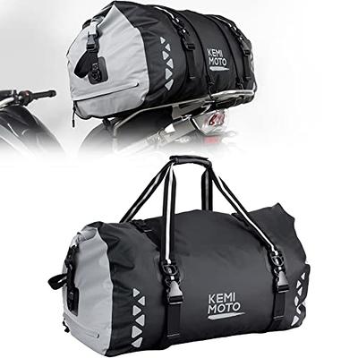 Kemimoto Bicycle Rear Rack Bag, Dual Use Motorcycle Tail Bag with