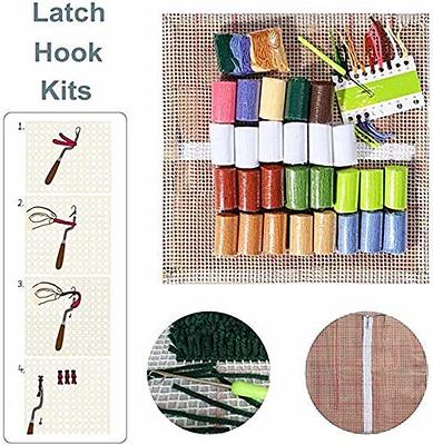 Large Latch Hook Rug Kits For Adults, Latch Hook Kits Rug Making Kit For  Adults DIY Needlework Crocheting Rug Kit With Color Preprinted Pattern