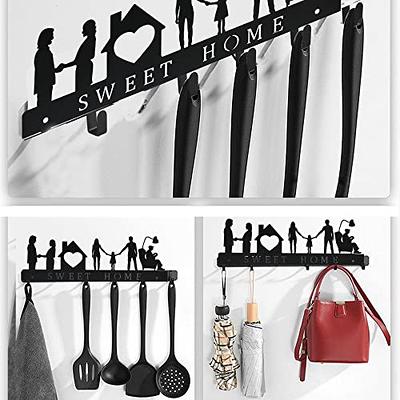 Coat Rack Wall Mount, Entryway Key Holder Black Wall Metal Hooks for  Hanging Coats Towels Hat Clothes Keys Pet Leash Bag Umbrella Heavy Duty  Sweet Home Decorative Modern 5 Hooks - Yahoo Shopping