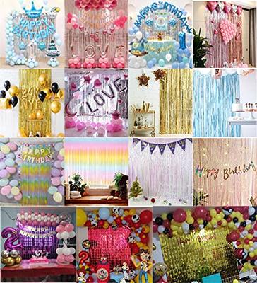 Rainbow Garland Streamer Backdrop, Birthday Decoration Ideas At Home