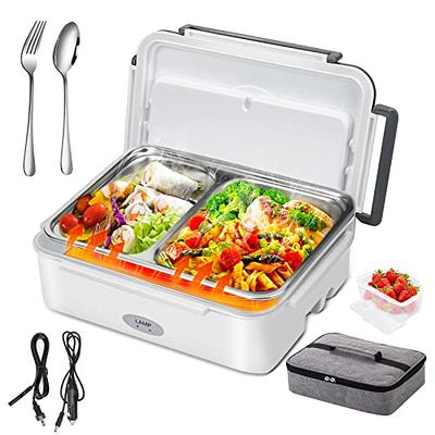 TRAVELISIMO Electric Lunch Box 80W, 3 in 1 Ultra Quick Portable Food Warmer  12/24/110V, Heated Lunch…See more TRAVELISIMO Electric Lunch Box 80W, 3 in